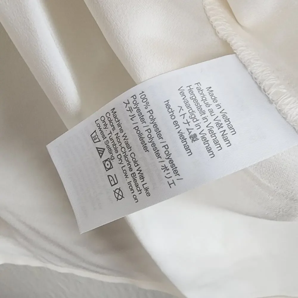 J. Crew Puff Sleeve Satin Back Crepe Top Ivory Keyhole Blouse NWT XS Tall